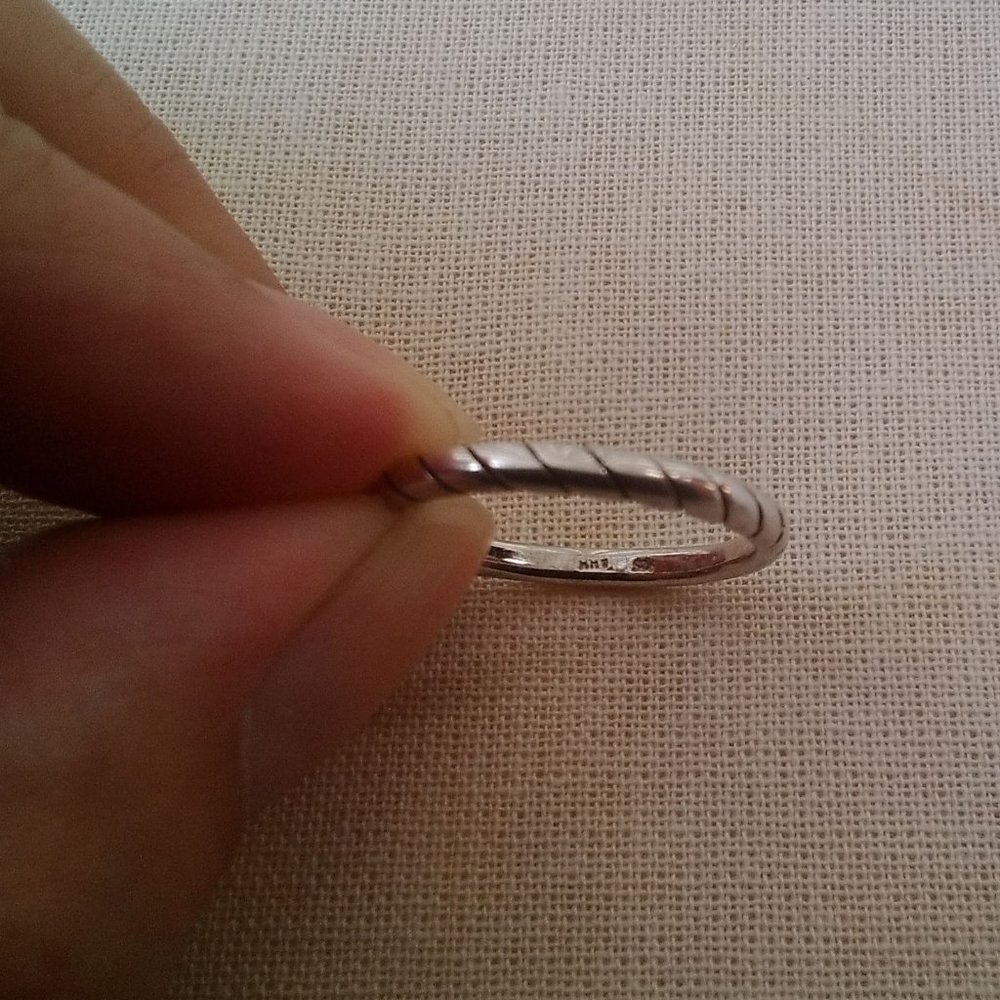 Sterling Silver Rope Ring